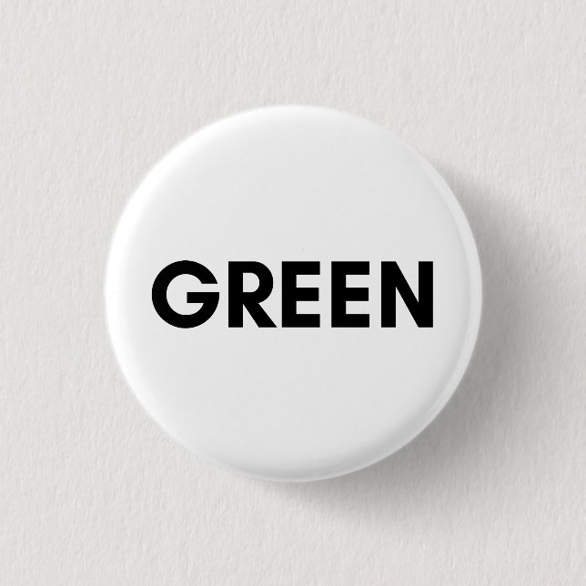 green 3 cm round badge (Front)