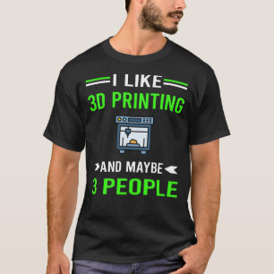 Green 3 People 3D Printing T-Shirt