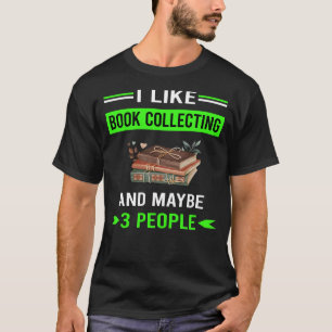 Green 3 People Book Collecting Books Bibliophile T-Shirt