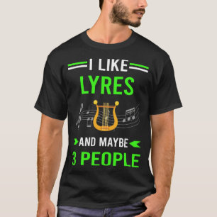 Green 3 People Lyre T-Shirt