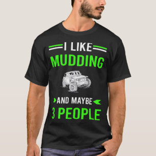 Green 3 People Mudding Mud Bogging T-Shirt
