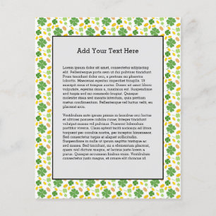 Green 4 Leaf Clovers St Patricks Day Coins Flyer