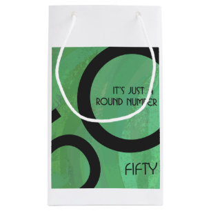 Green 50 Decade Birthday Small Gift Bag