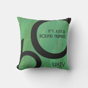Green 60 Decade Birthday Cushion