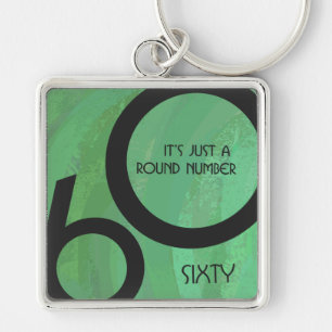 Green 60 Decade Birthday Key Ring