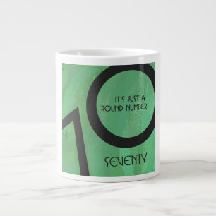 Green 70 Decade Birthday Large Coffee Mug
