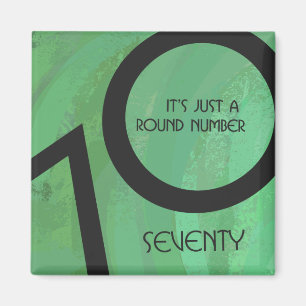 Green 70 Decade Birthday Magnet