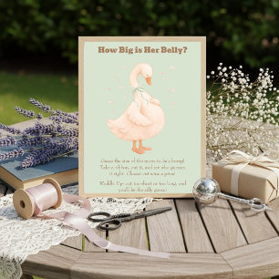 Green A Silly Goose How Big Is Her Belly  Invitation