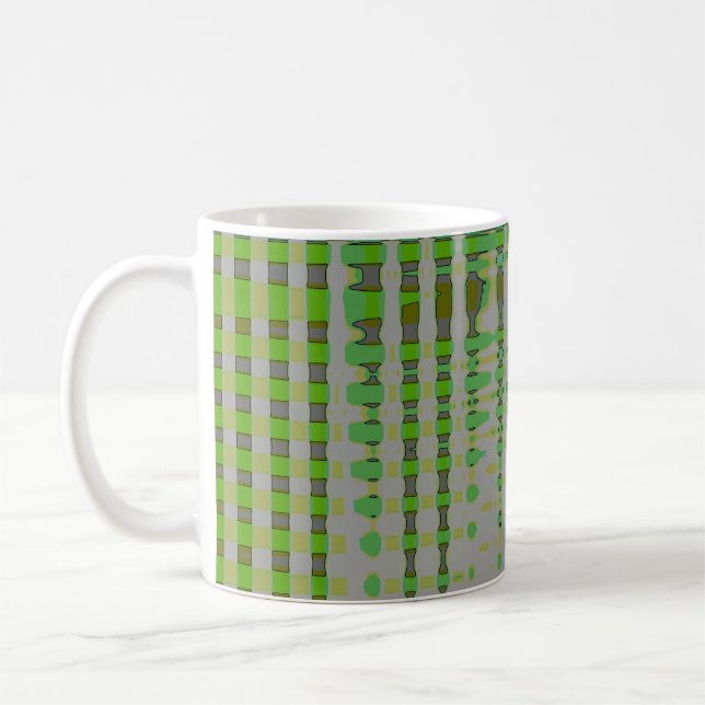 Green Abstract Art 1003 Coffee Mug (Left)