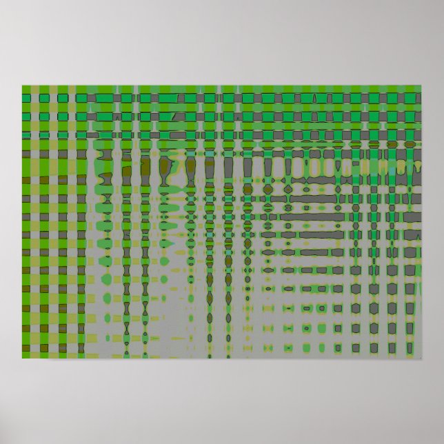 Green Abstract Art 1003 Poster (Front)