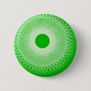 green abstract art will blow your mind 6 cm round badge
