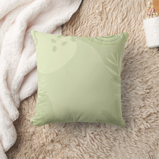 Green Abstract Background Square Pillow (Blanket)