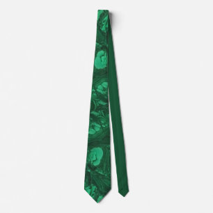 Green Abstract Bright Swirled Gemstone Tie