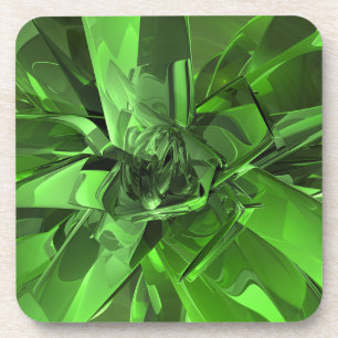 Green Abstract Coaster