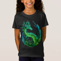 Green Abstract Dragon Nature Design