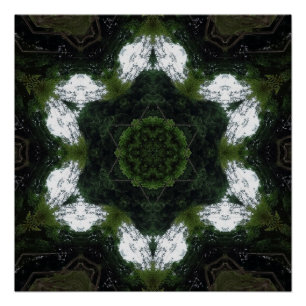 GREEN ABSTRACT DRAWING. SAMER BRASIL 1 POSTER