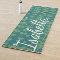 Green Abstract Floral Vines Pattern Personalised