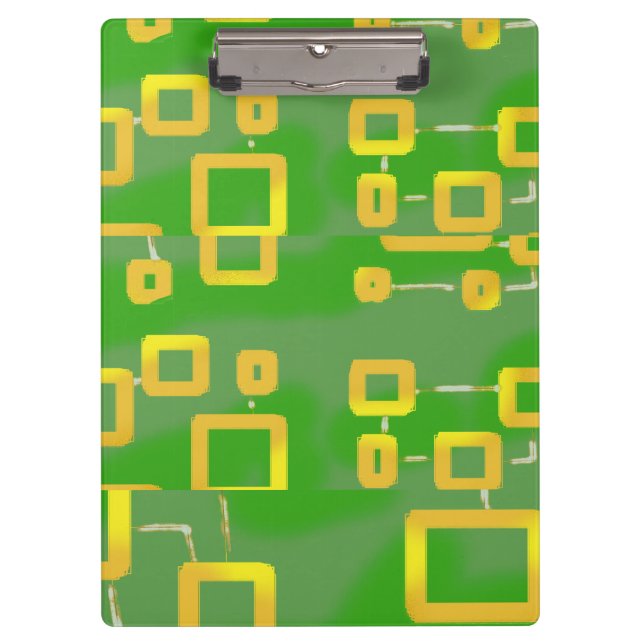 Green Abstract Geometric Clipboard (Front)