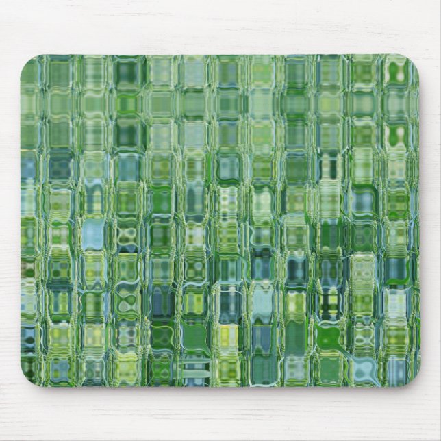 Green Abstract Glass Mouse Mat (Front)