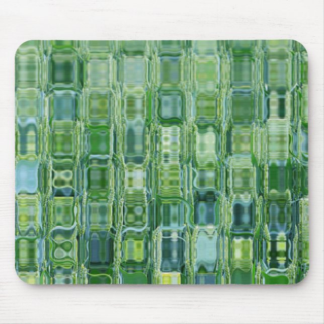 Green Abstract Glass Mouse Pad (Front)