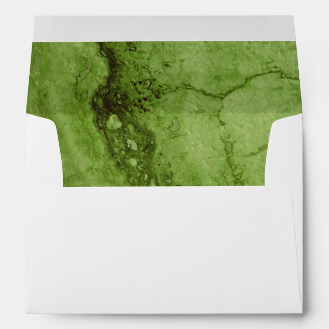 Green abstract Granite | stone marble pattern Envelope (Back (Bottom))