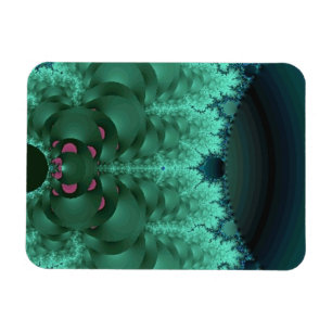 Green Abstract Lily Pads Magnet