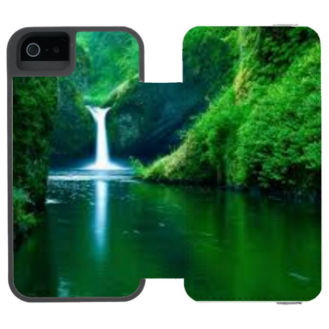 Green Abstract Moss Texture iPhone Case Incipio iPhone Wallet Case (Folio Open)