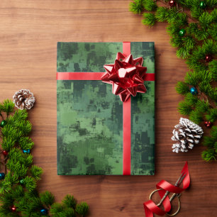 Green Abstract Paint Wrapping Paper