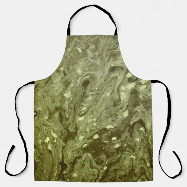 Green abstract painting apron (Front)
