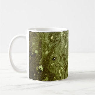 Green abstract painting coffee mug
