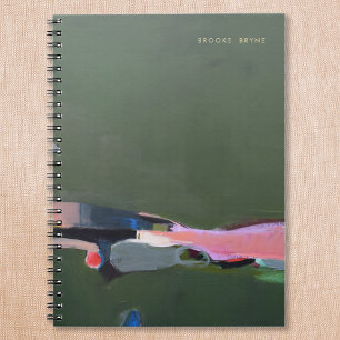 Green Abstract Painting  Notebook