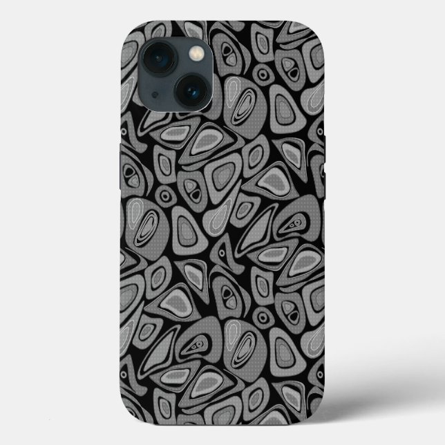 Green, abstract, retro Case-Mate iPhone case (Back)