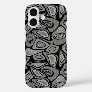 Green, abstract, retro iPhone 16 case