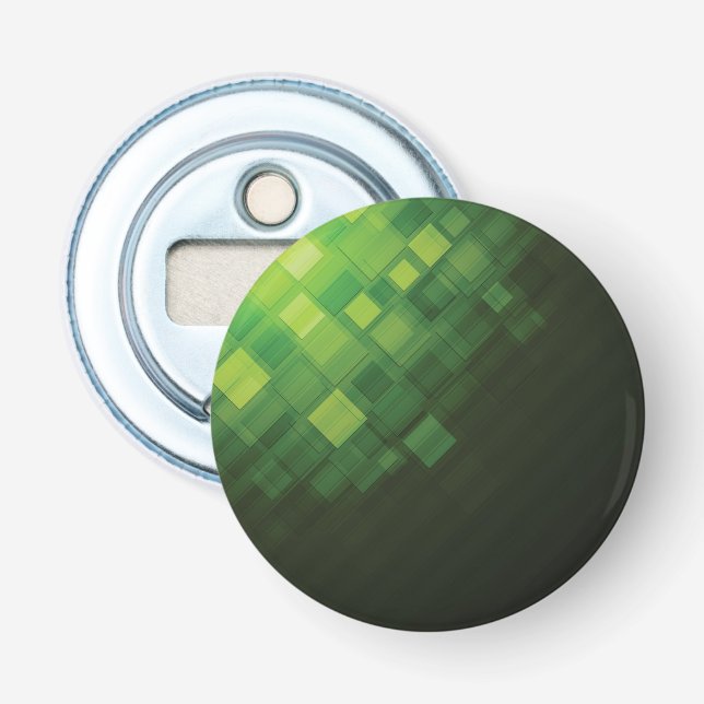Green abstract technology design bottle opener (Front)