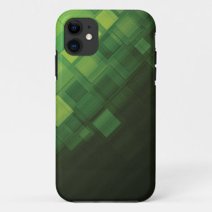 Green abstract technology design iPhone 11 case