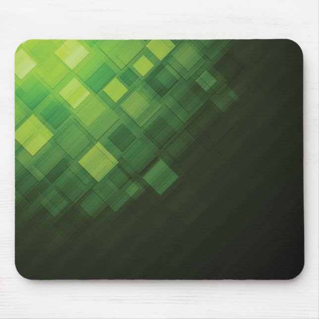 Green abstract technology design mouse mat (Front)
