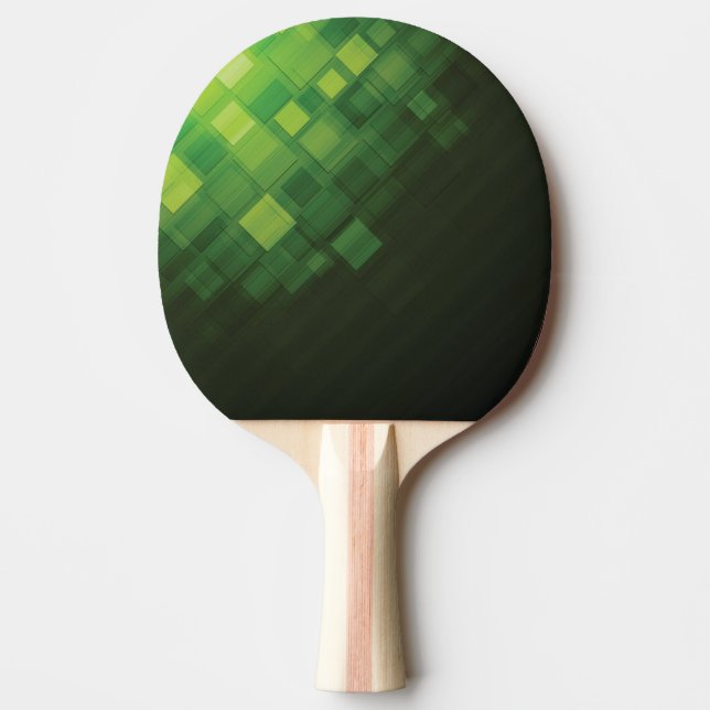 Green abstract technology design ping pong paddle (Front)