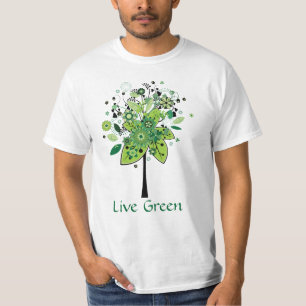 Green Abstract Tree T-Shirt