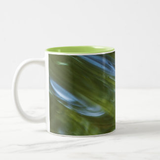 Green Abstract Two-Tone Coffee Mug