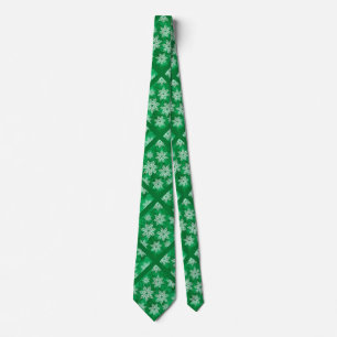 Green Abstract Watercolor Snowflakes Throw Pillow Tie