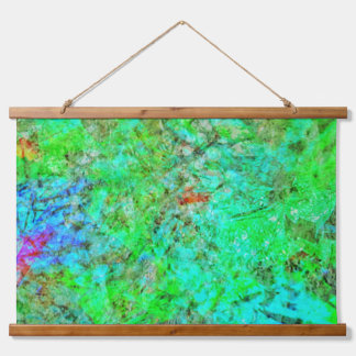 Green abstract Wood Topped Wall Tapestry,Smooth Hanging Tapestry