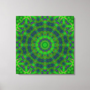 Green Abstract  Wrapped Canvas