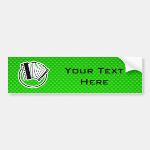 Green Accordion Bumper Sticker