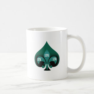 Green ace of spades elegant style coffee mug
