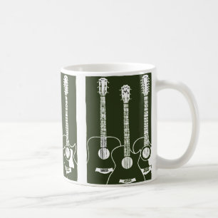 green acoustic guitars coffee mug