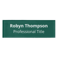 Green Acrylic Name Tag Magnetic 3x1 Professional