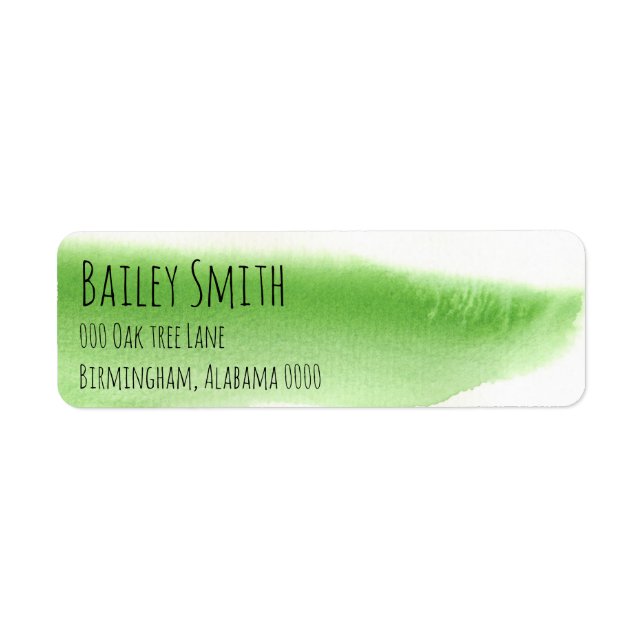 green address label (Front)