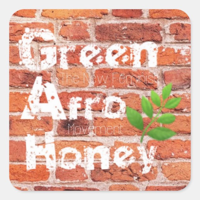 Green Afro Honey Sticker 2 (Front)