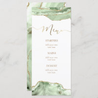 green agate Menu