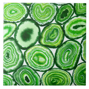 Green agate pattern tile